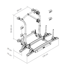 THULE Elite G2 kort, bakmontert sykkelholder.