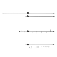 ProPlus Opphengsskinne for Camper, 85 - 165 cm