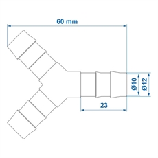 ProPlus Y skjøt for vannslange, 12mm. 2 stk.