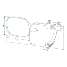 ProPlus Campingspeil, Universal Flat glass, 1 stk.