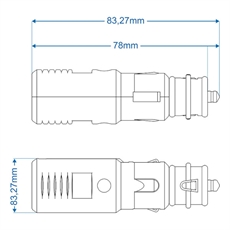 PROPLUS sigarettennerplugg Universal 12 V / 24 V