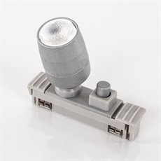 LED-spotter, sølv for 12 V skinnesystem