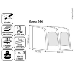 EVORA 260 Pro Climate, Luftfortelt