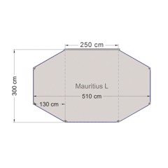 REIMO Mauritius L Solseil, 510 x 300  cm 