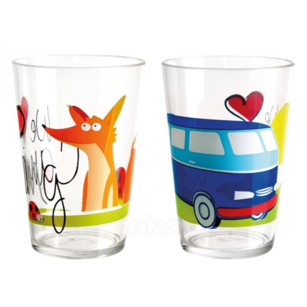 "VI ELSKER CAMPING" Barneglass 2 stk.