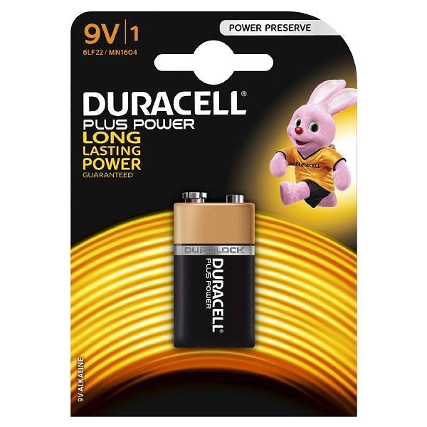 DURACELL 9V batteri - 1 stk.