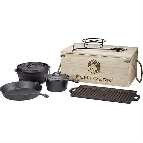 ECHTWERK Dutch Oven sett med 7 Produkter i trekasse