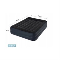 INTEX Rising Comfort luftmadrass, Dobbel med pumpe