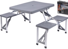 Piknikbord, 4 pers. Grått