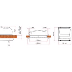 FIAMMA Tagluge Vent 28 F Krystal 28 x 28 cm.