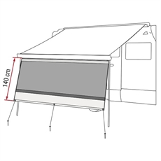 FIAMMA Markise Frontstykke, sol- og regnblokker 325.