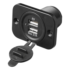 ProPlus Dual Innebygd USB-strømforsyning 12/24 volt