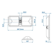 Proplus Utenpåliggende armatur 48-leddet 12V